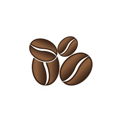 coffee beans template vector icon illustration