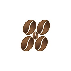 coffee beans template vector icon illustration