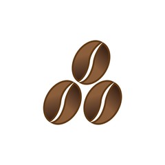 coffee beans template vector icon illustration