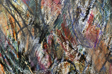  mixed multi-layer image technique. color sketch. a jumble of lines and blotches. background in the...