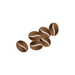coffee beans template vector icon illustration