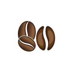 coffee beans template vector icon illustration