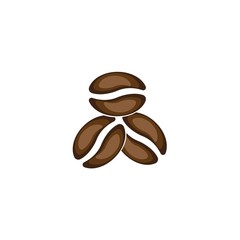 coffee beans template vector icon illustration