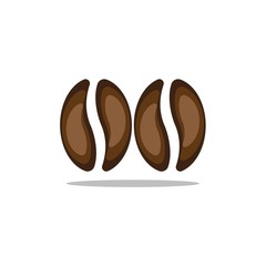 coffee beans template vector icon illustration