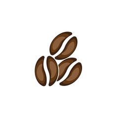 coffee beans template vector icon illustration