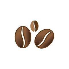 coffee beans template vector icon illustration