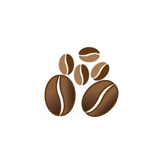 coffee beans template vector icon illustration