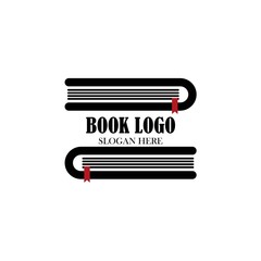 book logo and book icon design template