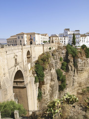 Fototapeta na wymiar Ronda, Malaga, Andalusien, Spanien, Altstadt, Schlucht El Tajo,