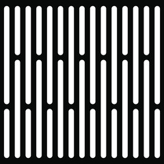 White vertical stripes on a black background. Geometric art. Design element for prints, web pages, template, posters, pattern and monochrome background