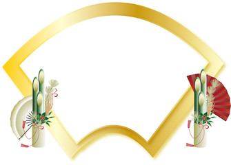 門松のイラスト挨拶やご案内用メッセージボード素材