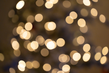 Abstract christmas background with blur bokeh effect