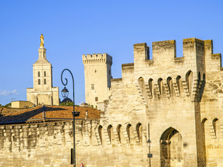 Papstpalast, Stadtansicht Avignon, Provence, Frankreich, Avignon