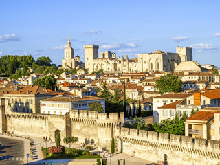 Papstpalast, Stadtansicht Avignon, Provence, Frankreich, Avignon