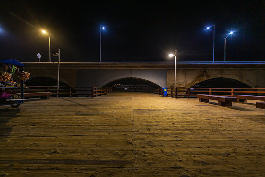 chocolate bridge at night