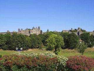 Mittelalterliche Festungsstadt Carcassonne, Frankreich, Languedo