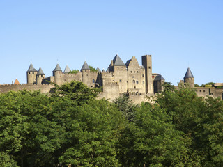 Fototapeta na wymiar Mittelalterliche Festungsstadt Carcassonne, Frankreich, Languedo