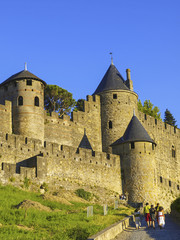 Mittelalterliche Festungsstadt Carcassonne, Frankreich, Languedo