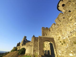 Mittelalterliche Festungsstadt Carcassonne, Frankreich, Languedo