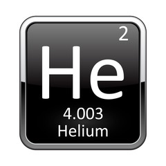 The periodic table element Helium. Vector illustration