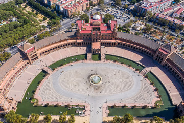 aerial view of Plaza De Espana Sevilla