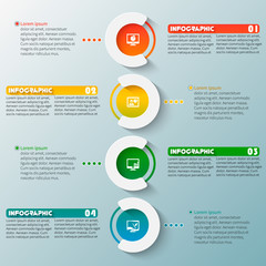 Fototapeta premium Abstract 3D Paper Infographics. Business template .Vector illustration