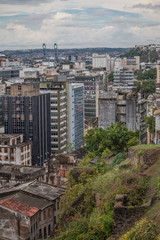 Ramshackle buildings in the lower city of Salvador, Bahia, Brazil, South America