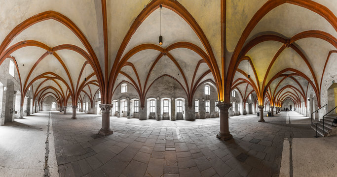 Dormitorium in the abbey.