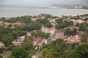 Obraz premium View of the the skyline of Recife from Olinda, Brazil, South America