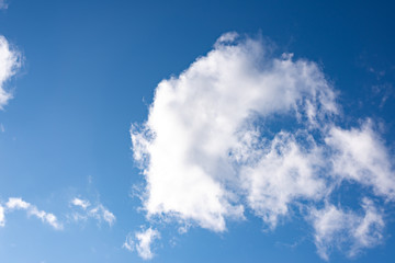 Blue sky with white clouds