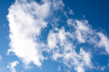 Blue sky with white clouds