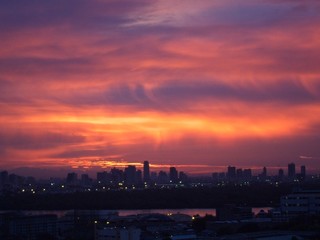 sunset in Bangkok