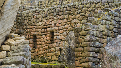 Architecture of the streets of Machu Picchu, Cusco Peru