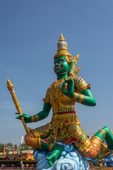 Obraz na płótnie Canvas Fine Arts Statue Thai culture has a unique and colorful style in Bangkok of Thailand