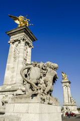 Fototapeta na wymiar Paris, Pont Alexandre III, Frankreich