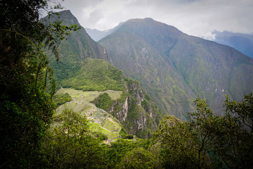 Fototapeta na wymiar Panoramic of Machu Picchu, Cusco Peru