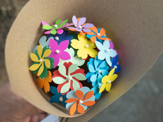 paper craft flowers bouquet