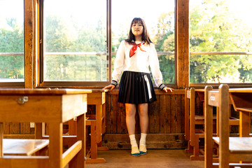 セーラー服の女子高生