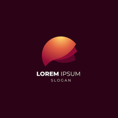 Abstract gradient logos for company. Modern style vector