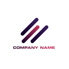 Obraz premium Abstract shape logo with modern dynamic gradient style and futuristic. The best choice to start new bussiness or rebranding. Ready to use for your company. Vector EPS 10