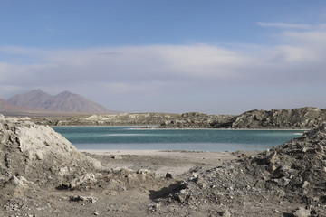Dachaidan Emerald Salt Lake in Qinghai Province, China