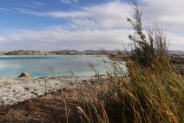 Dachaidan Emerald Salt Lake in Qinghai Province, China