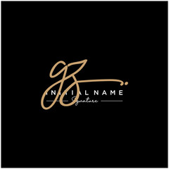 Letter GZ Signature Logo Template Vector