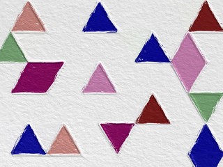 Colorful triangles pattern background. Background texture wall and have copy space for text. Picture for creative wallpaper or design art work.