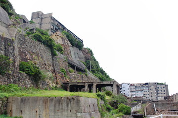 軍艦島（端島）の内部  The inside ofHashima island(Battleship island)