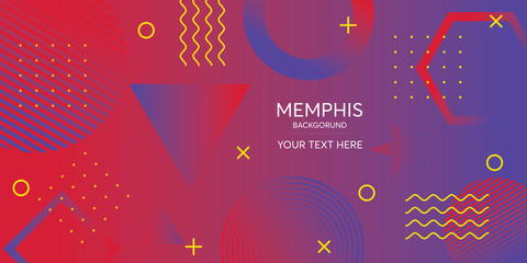 Shape Geometric Memphis Background