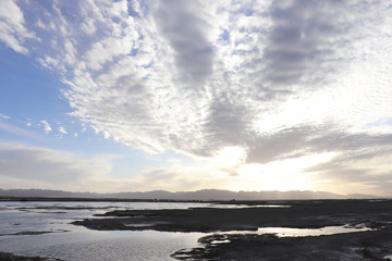 Dachaidan Emerald Salt Lake in Qinghai Province, China