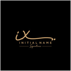 Letter IX Signature Logo Template Vector