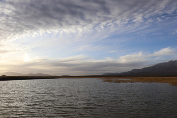 Fototapeta premium Dachaidan Emerald Salt Lake in Qinghai Province, China