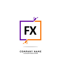 FX Initial Logo Template Vector